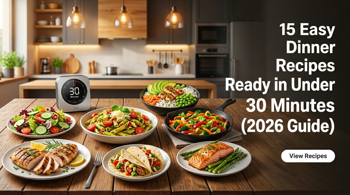 15 Easy Dinner Recipes Ready in Under 30 Minutes (2026 Guide)