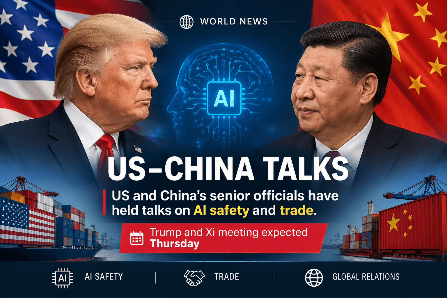 US-China Officials Discuss AI Safety Ahead of Trump-Xi Meet